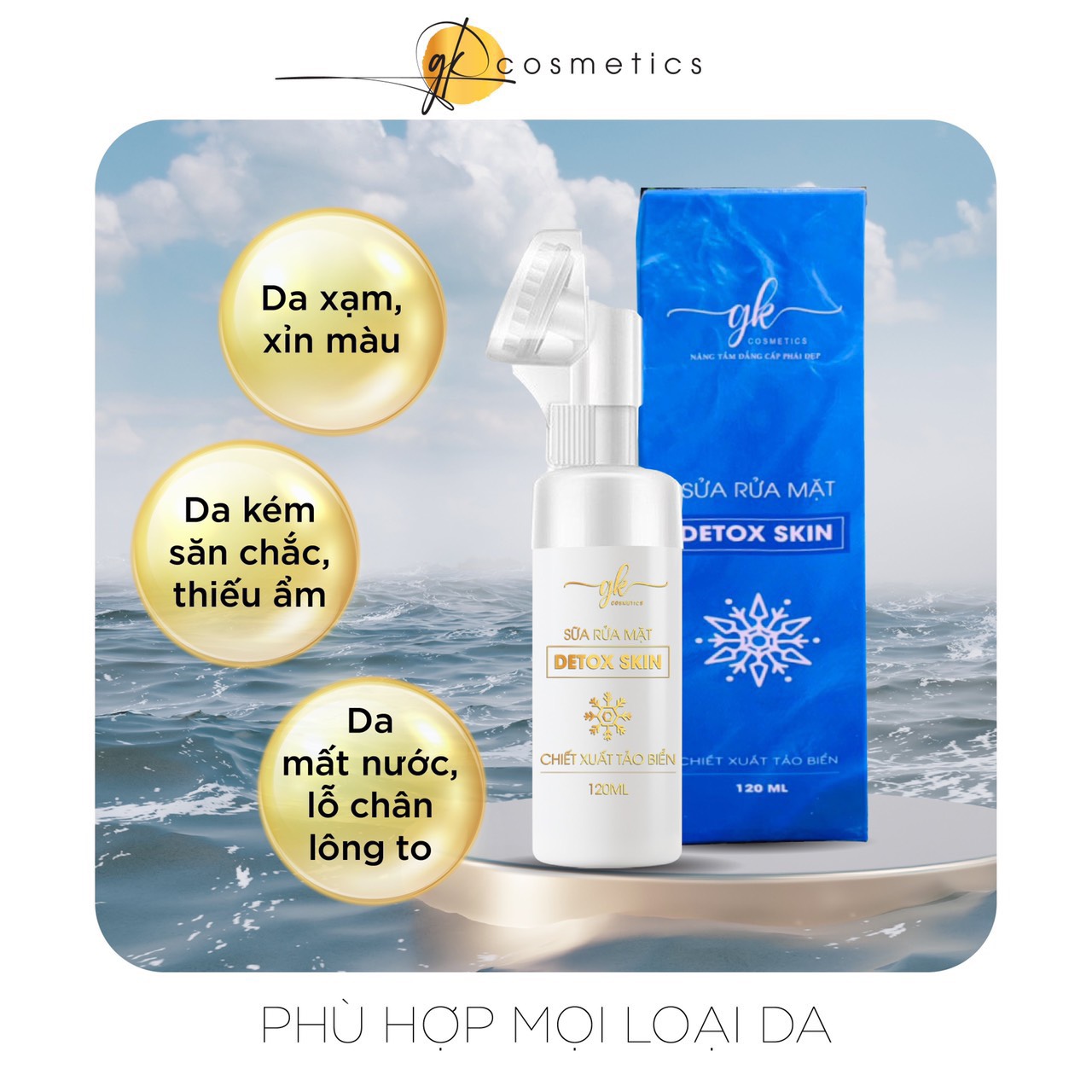 Sữa rửa mặt Detox SKin Collagen X3 Giáng Kiều 120ml