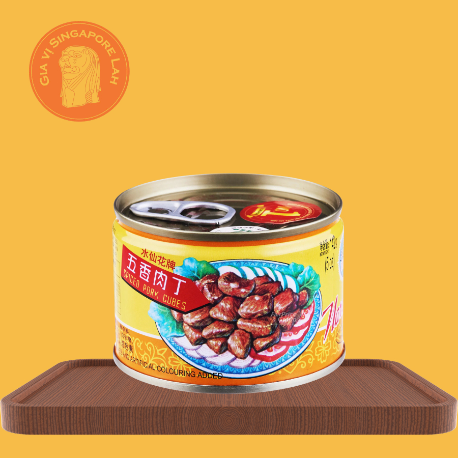[HSD/EXP: 3/9/2028] Narcissus - Spicy Pork cube / Thịt heo hộp viên cay chế biến sẵn 142g