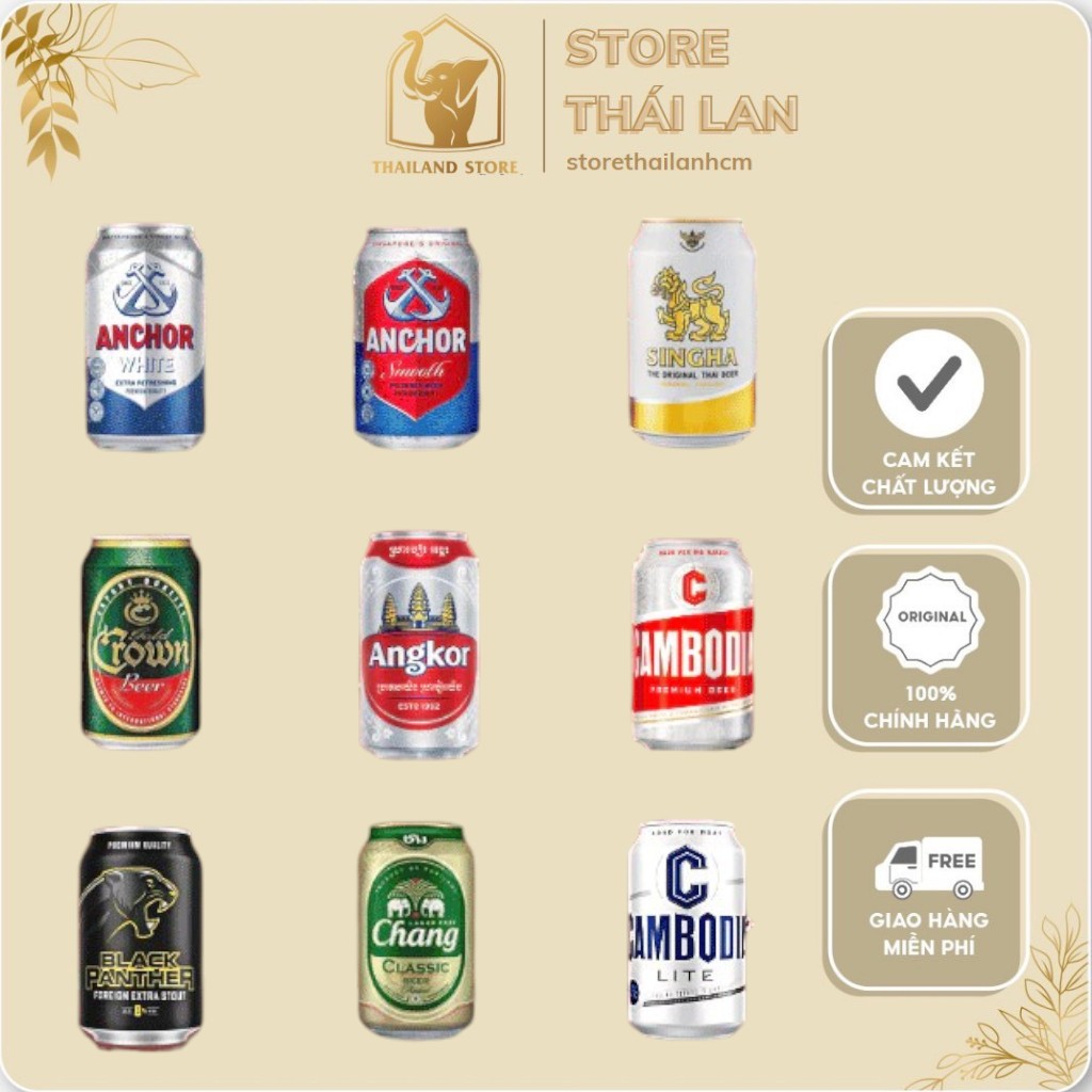 SET 9 LON BIA DÙNG THỬ NGOẠI NHẬP 330ML - KHÁM PHÁ HƯƠNG VỊ TOÀN CẦU