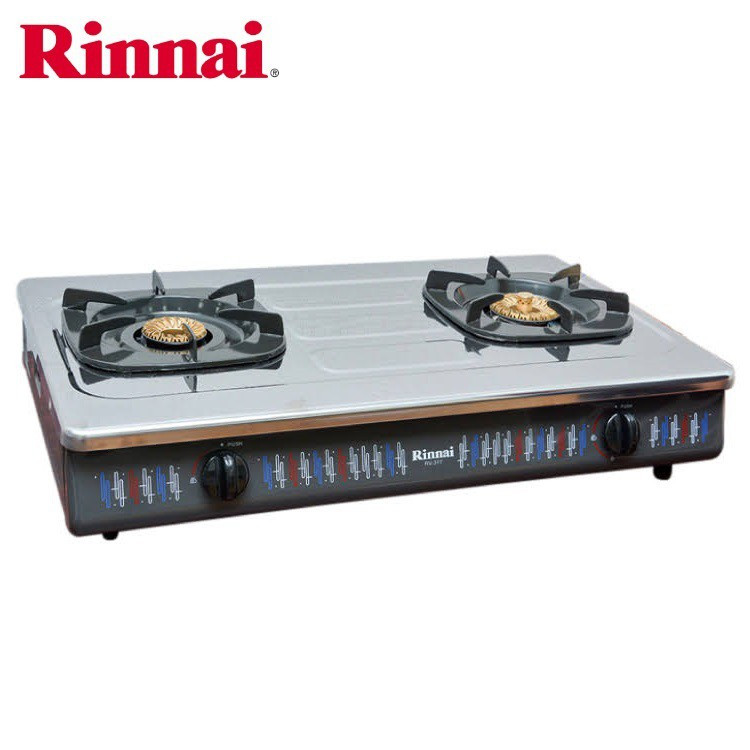 Bếp ga đôi Rinnai RV-377(S)N Inox  HÀNG CHÍNH HÃNG
