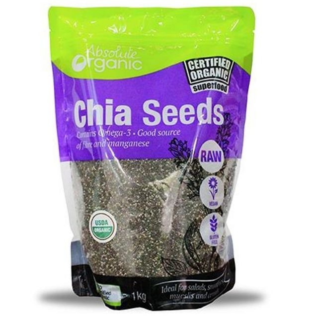 [HCM]Túi 1kg hạt chia úc tím Absolute Organic nhập khẩu