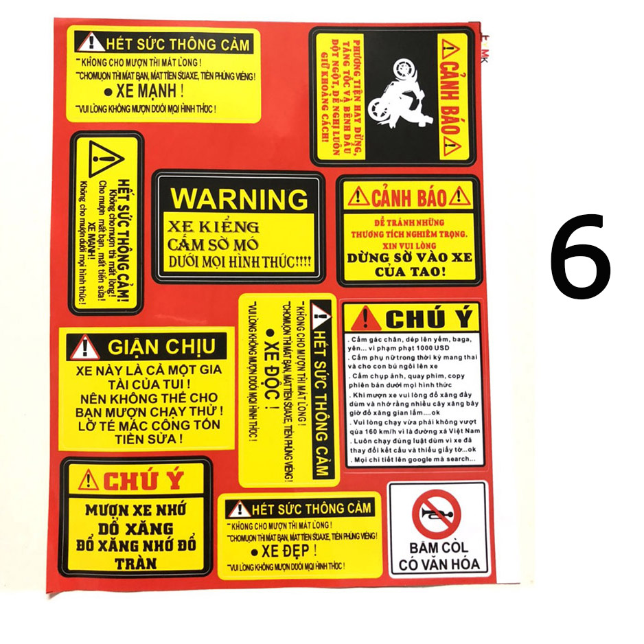 [HCM]Tem Dán Xe Máy  Logo  Đề Can [ Mầu 6 ]