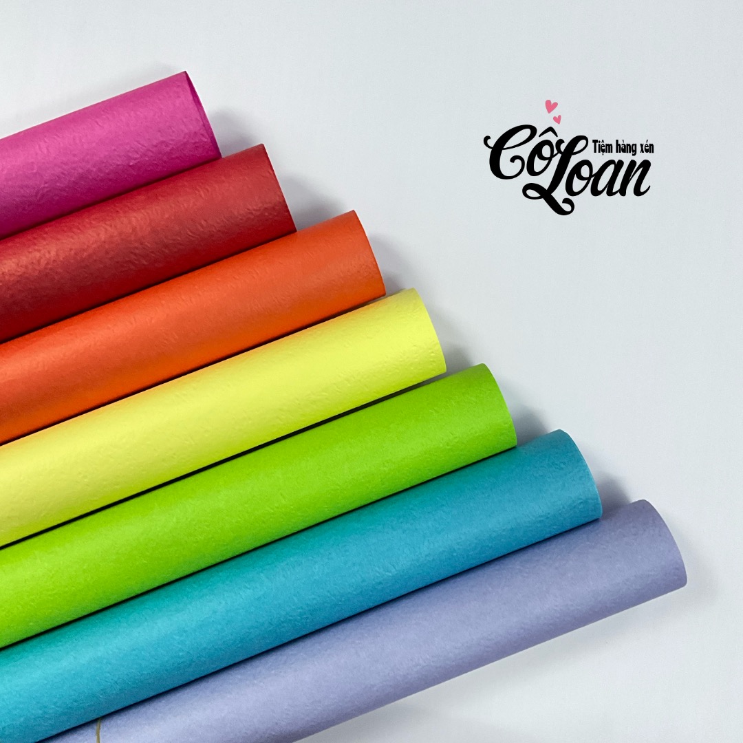Giấy sần nhúng gói hoa, gói quà, làm hộp quà, làm hoa thủ công nhiều màu vuông 60cm