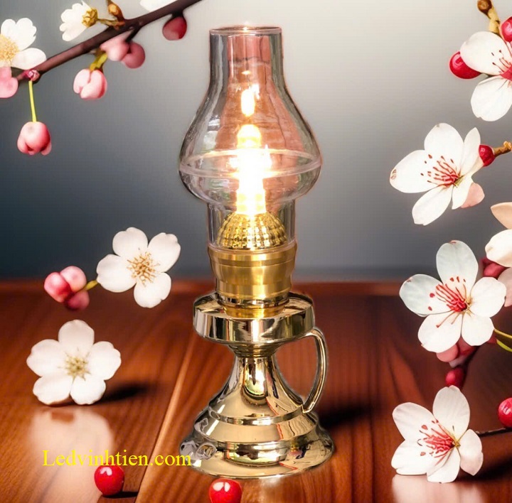 Đèn dầu led trang trí - đèn thờ - dùng điện 220V