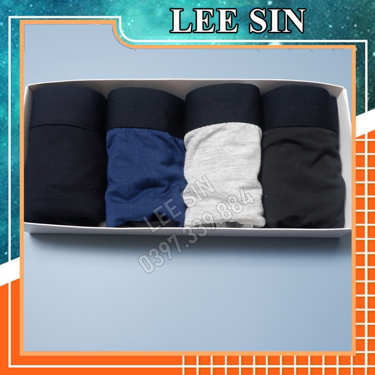 Quần lót tam giác nam, quần sịp chéo, Sịp đùi nam, quần sịp boxer, sịp đùi boxer, quần sịp nam co giãn 4 chiều cao cấp | LEESIN