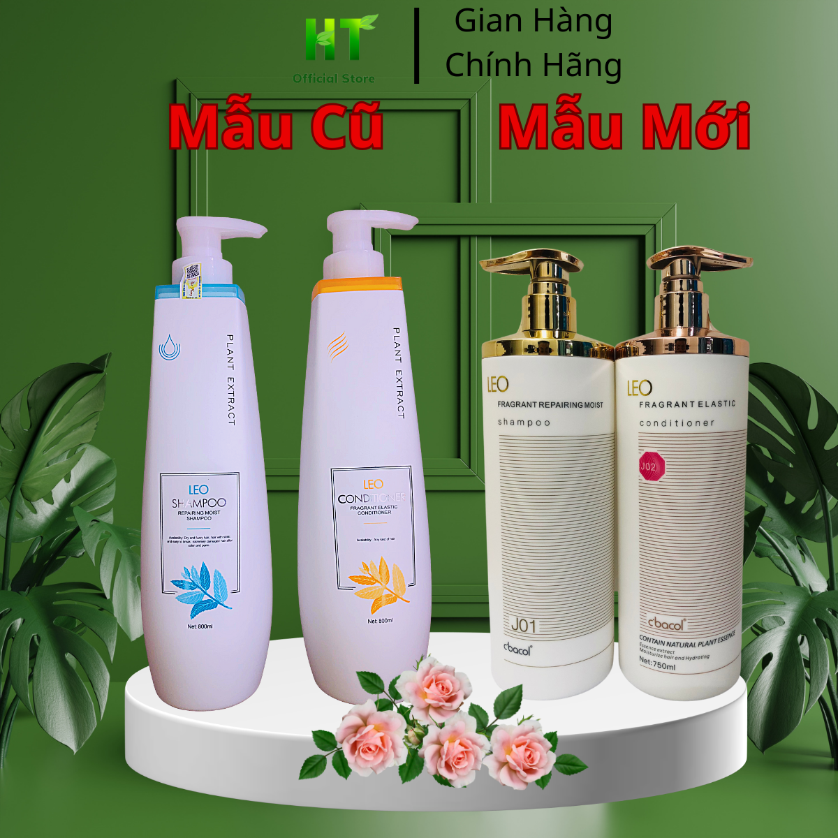 Chính hãng cặp dầu gội xả phục hồi tóc hư tổn siêu mềm mượt tóc leo prosee 800ml
