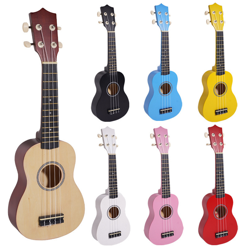 * 21 ukulele màu inch người mới bắt đầu ukulele đàn guitar nhỏ bốn dây bán buôn nhạc cụ giáo dục sớm cho trẻ em 011