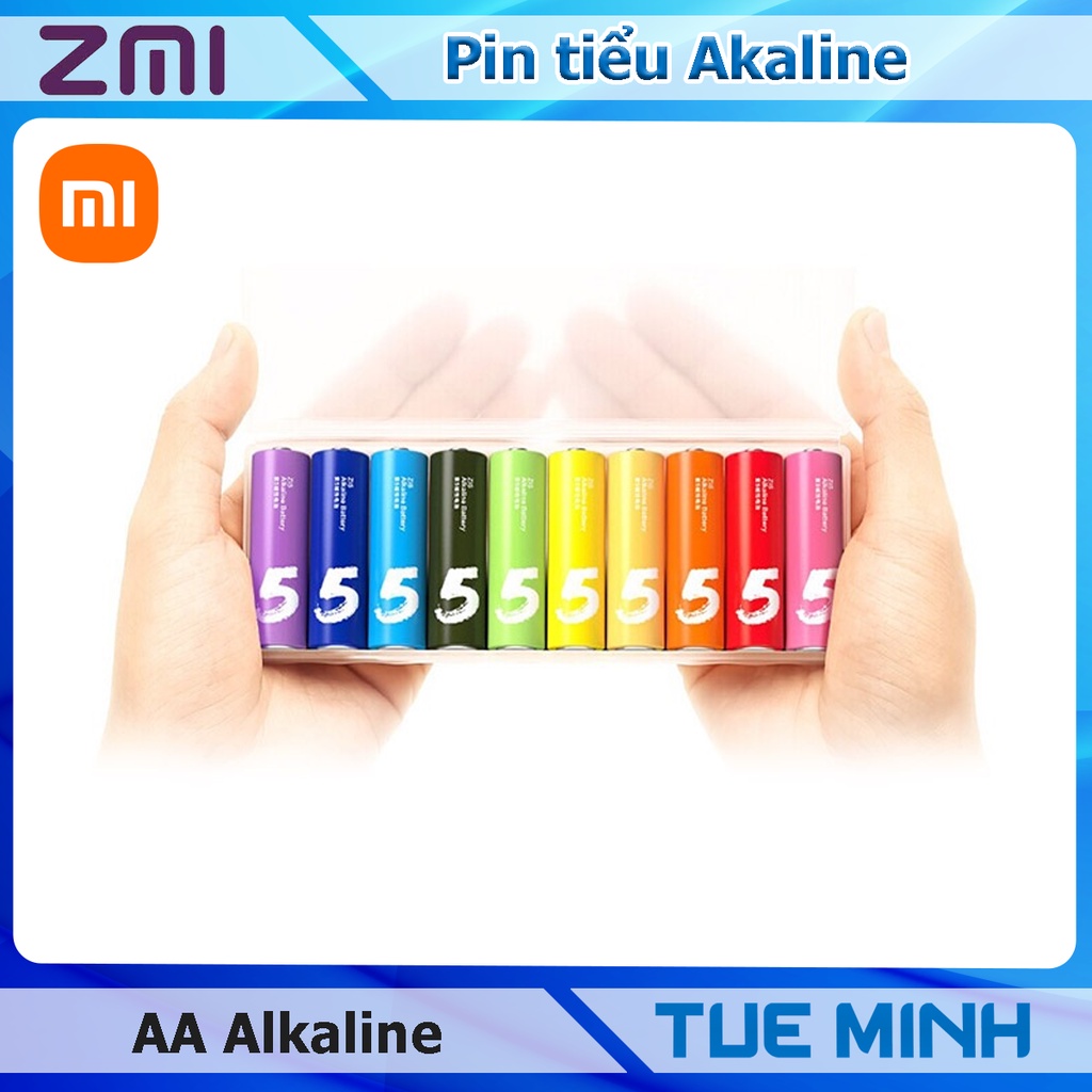 Pin aa alkaline zmi rainbow 5 vỉ 10 viên