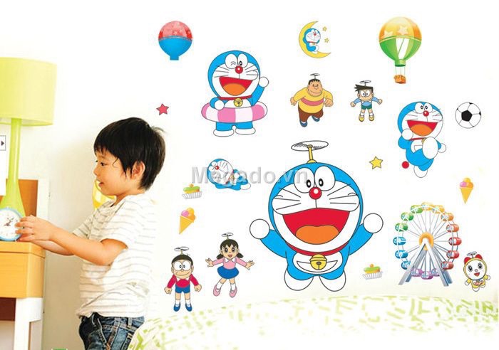Decal tranh dán tường đôremon