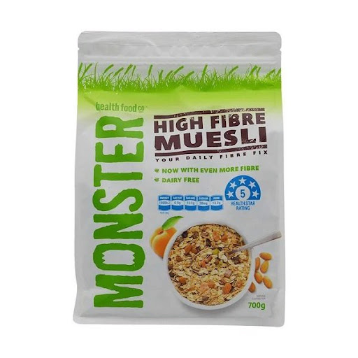 [date T7/2024] Ngũ cốc Monster High Fibre Muesli Your Daily Fibre Fix 700g - bổ sung thêm chất xơ