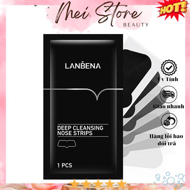 Miếng Dán Lột Mụn Đầu Đen Vùng Mũi Lanbena Deep Cleansing Nose Strips