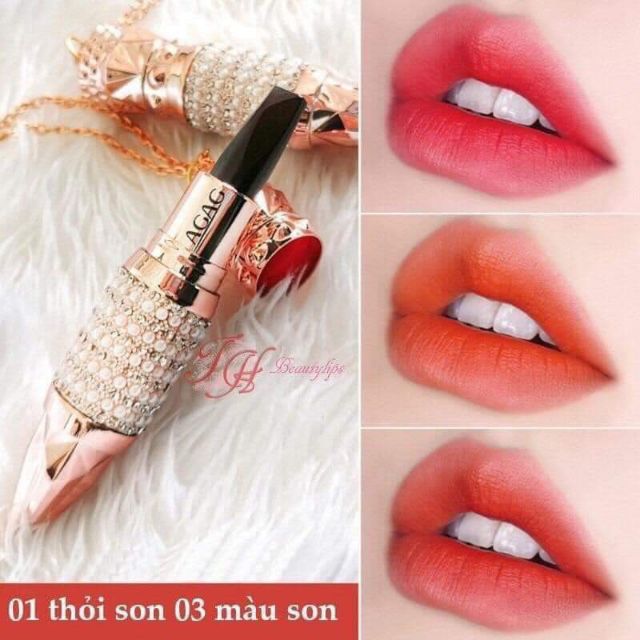 1 thỏi son 3 màu agag siêu lì
