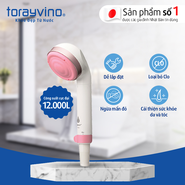 Vòi sen tắm khử chlorine toray rs52- made in japan