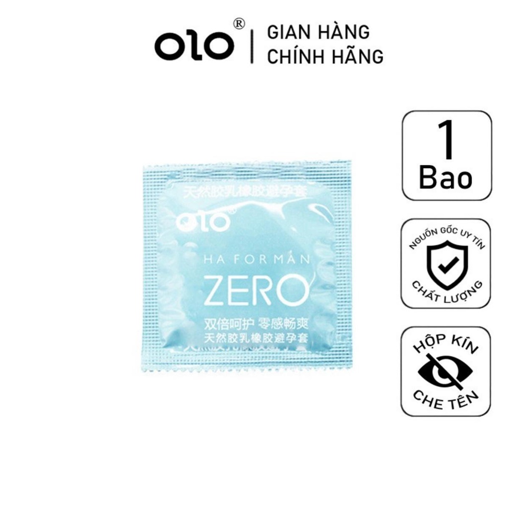 Bao cao su zero 001 mềm mỏng - bao cao su zero ha for man olo 001 1 bcs