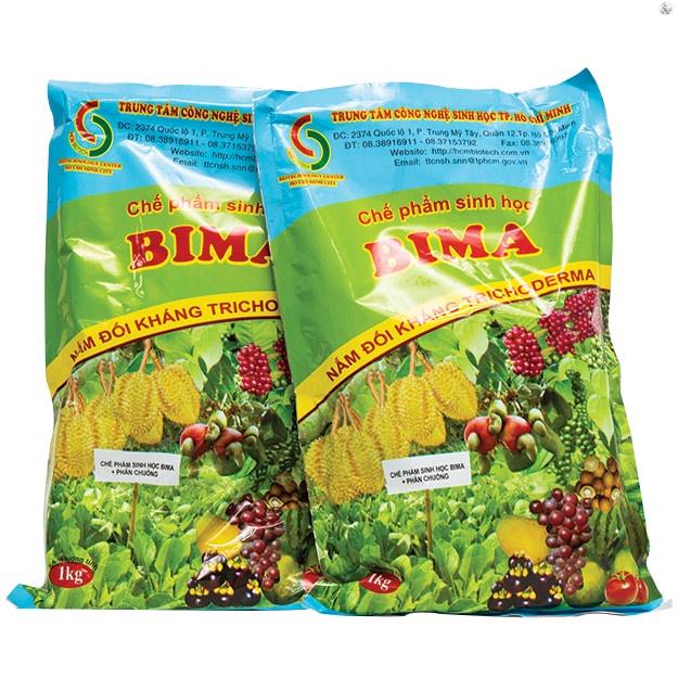 02 gói phân bón sinh học bima - chế phẩm nấm đối kháng trichoderma gói 1kg