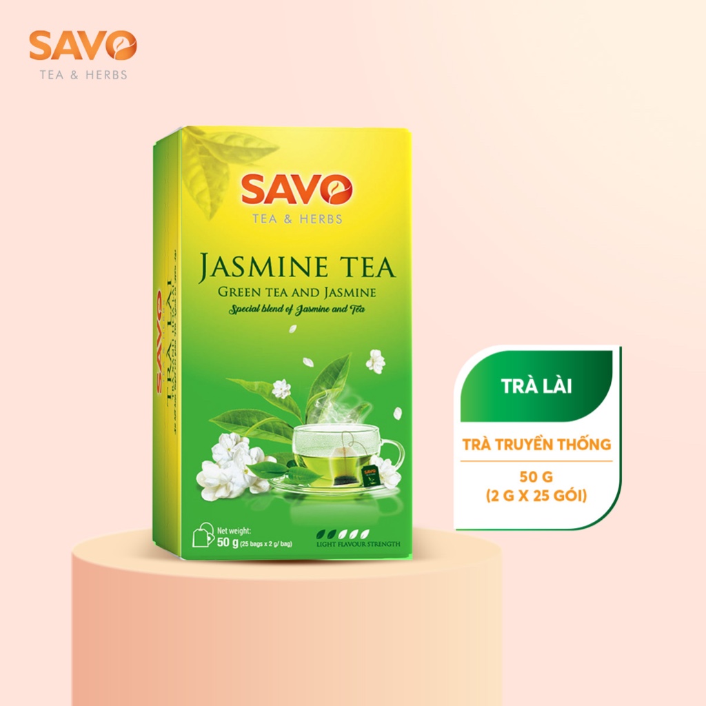 Trà lài túi lọc savo - hộp 25 gói x 2g