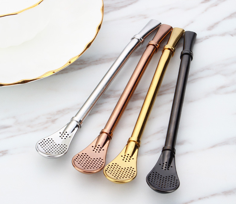 [HCM]Ống Hút Kiêm Thìa Inox 304 Tiện Lợi/ Ống Hút inox kiêm thìa 304 thân thiện môi trường/Chất liệu: Inox/  Sản phẩm vừa là ống hút vừa là thìa sáng