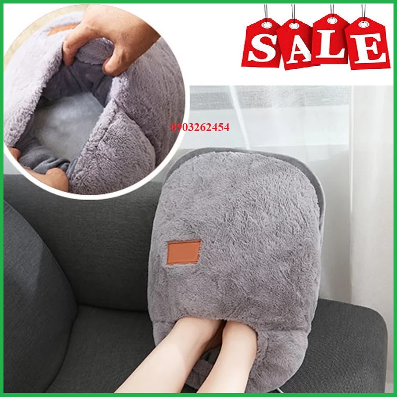 Túi sưởi chân cắm điện, chất liệu nhung ấm áp, túi giữ ấm chân mùa đông - Bảo hành 6 tháng - Re0350