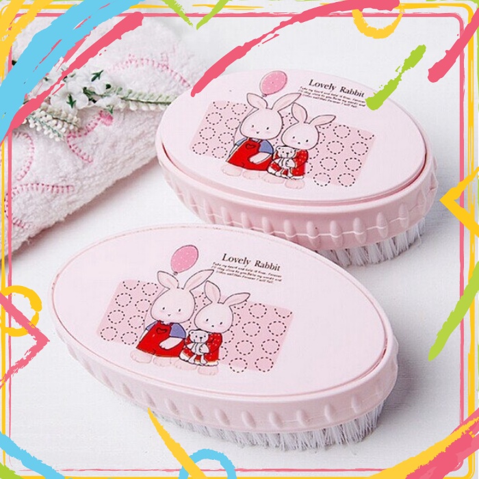 Bàn chải hồng giặt đồ lông mềm siêu dày oval, chữ nhật