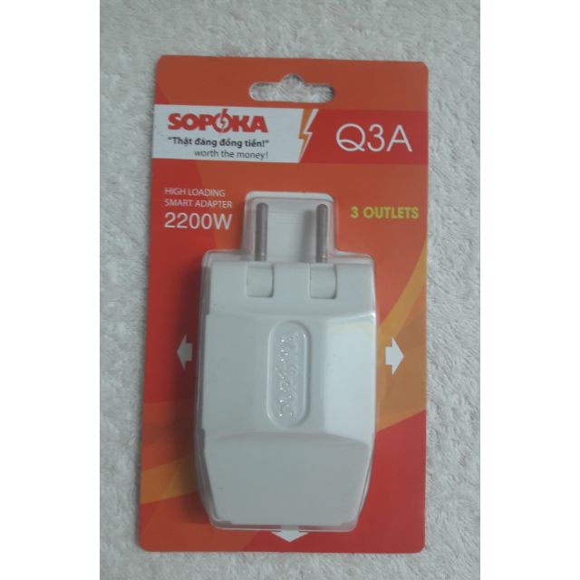 Ổ cắm chia 3 thông minh sopoka