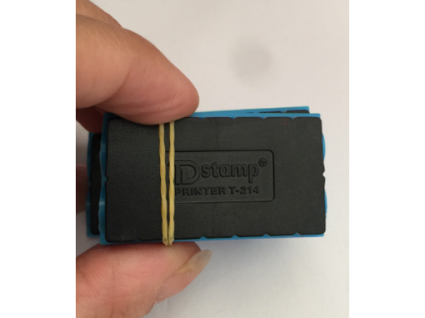 Khay mực cán dấu TDStamp T214(14x38mm) - xanh