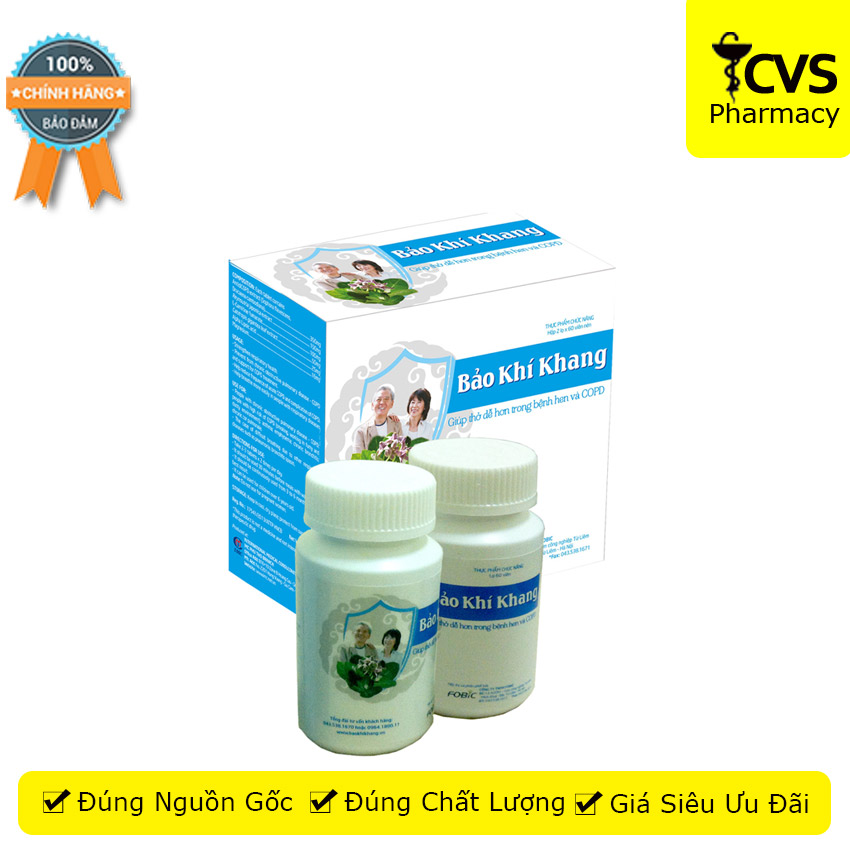 Bảo khí khang - Tăng cường sức khỏe hệ hô hấp Hộp 120 Viên