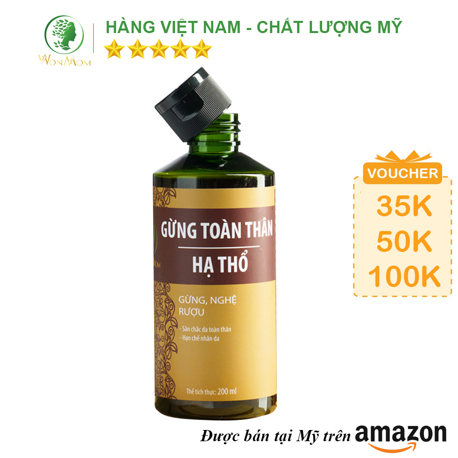Tinh dầu massage toàn thân hạ thổ giảm đau nhức, lưu thông khí huyết Wonmom 200ml