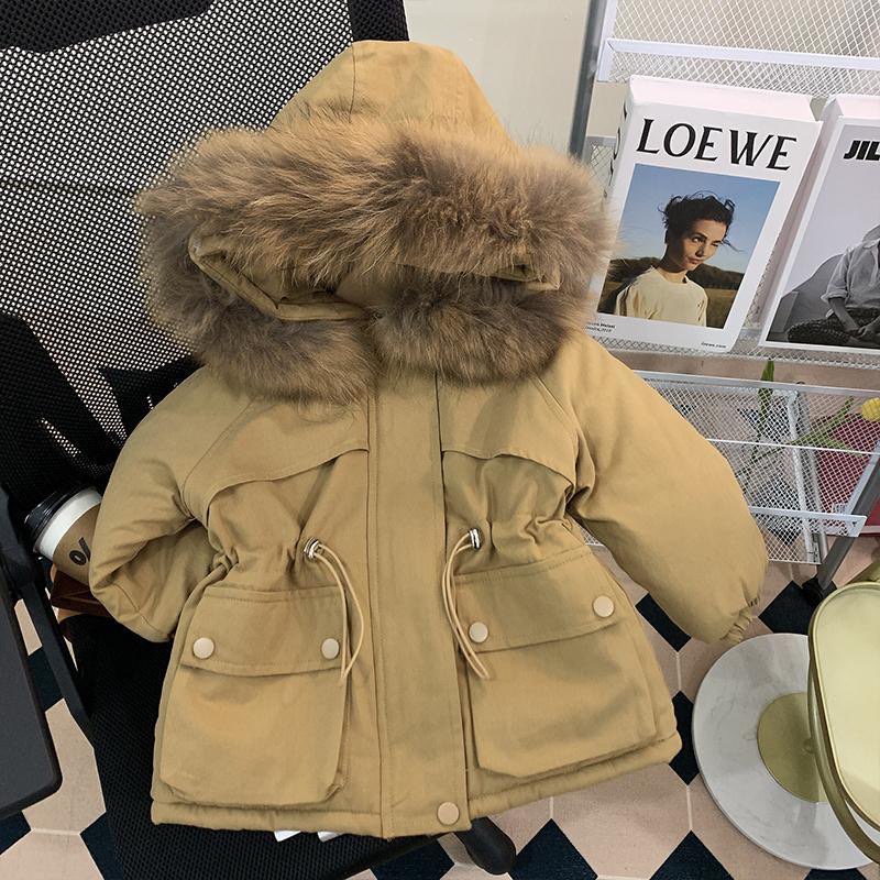 Áo parka mũ lông siêu ấm và thời trang cho bé