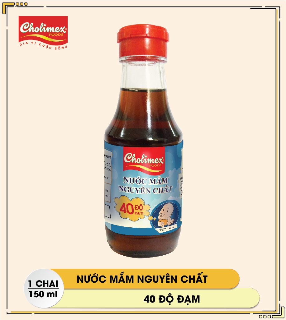 Nước Mắm Nguyên Chất 40 Độ Đạm 150ml (dùng được cho em bé)