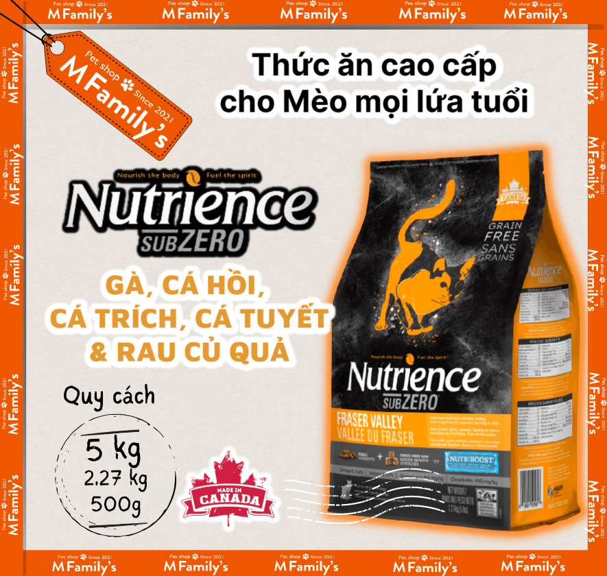 Hạt Nutrience Subzero Cho Mèo mọi lứa tuổi