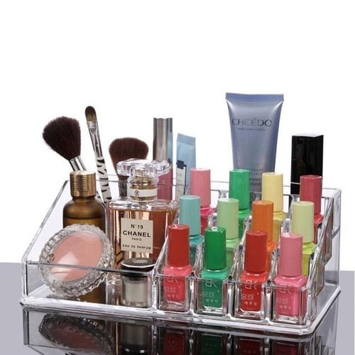 Khay mica 16 ô đựng đồ mĩ phẩm, phun xăm, nail