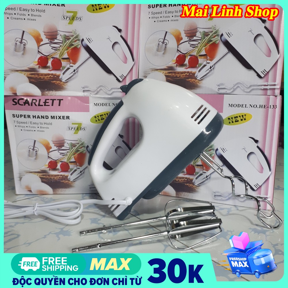 [HCM]Máy đánh trứng cầm tay 7 tốc độ Scarlett