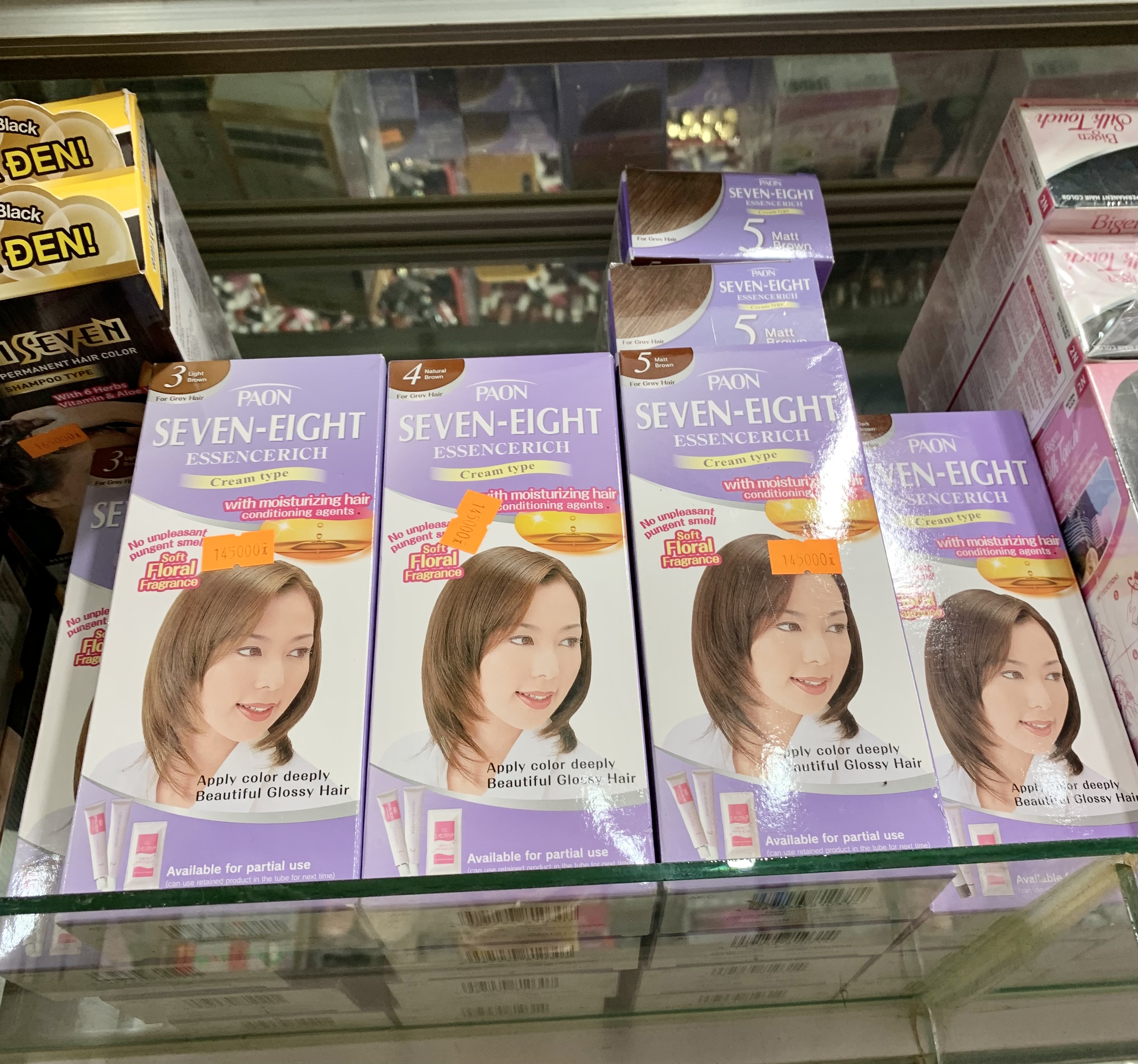 THUỐC NHUỘM TÓC PHỦ BẠC DƯỠNG CHẤT PAON SEVEN EIGHT HƯƠNG HOA ESSENCE RICH THÁI LAN 100GR