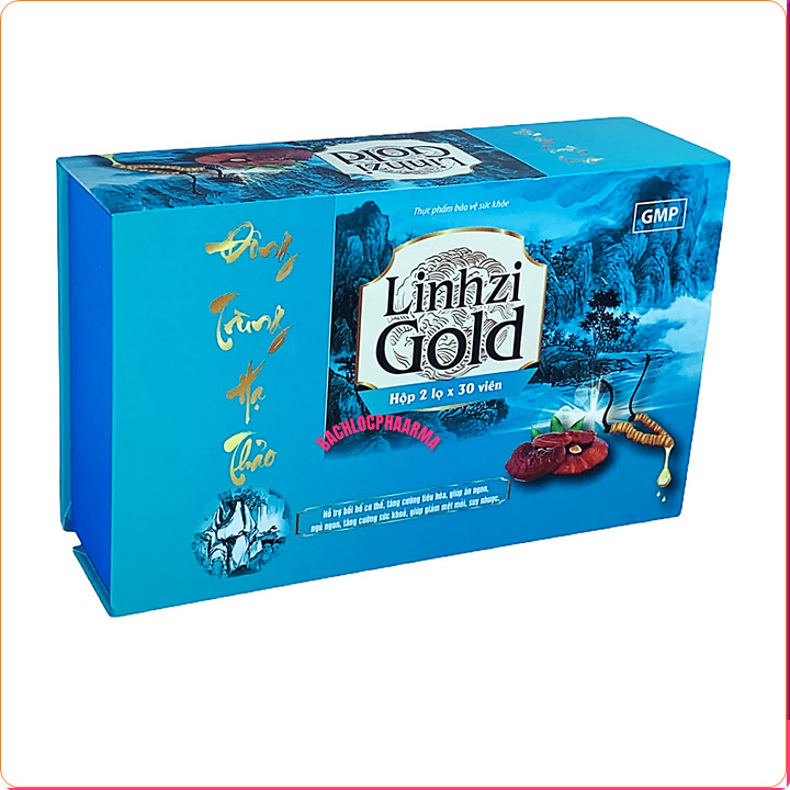 Viên Uống Đông Trùng Hạ Thảo Linhzi Gold- Giúp Ăn Ngon, Ngủ tốt, Bồi Bổ Cơ Thể, Giảm Mệt Mỏi, Chống lão hoá, Kiẻm soát tốt bệnh tiểu đường