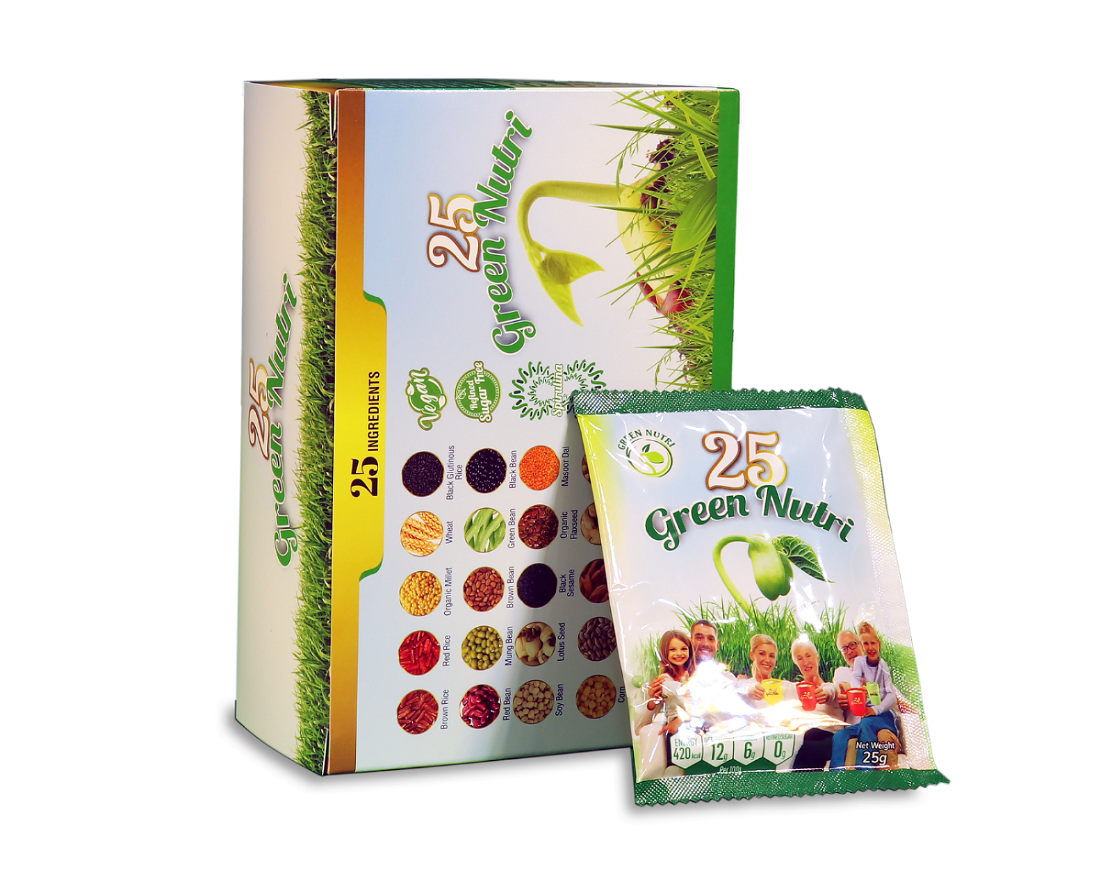 HSD 09/2022 * HÀNG HOT * Sữa bột 25 hạt hữu cơ Green Nutri - Nhập khẩu Singapore - Dành cho người Cao Tuổi - Hộp 300g