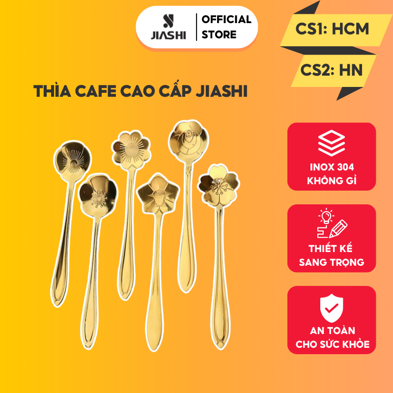 Thìa cafe, muỗng cà phê inox 304 chống gỉ, mạ màu sang trong phong cách hoa văn quý tộc phong cách châu Âu, phù hợp decor, trang trí bàn ăn, bàn uống cafe, bữa tiệc, picnic MTC06