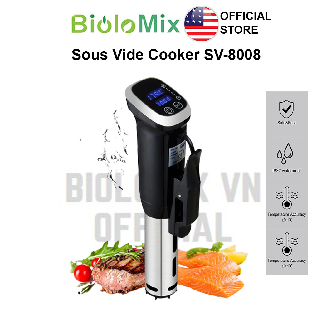 [HCM] Sous vide Máy nấu chậm BioloMix Sv-8008 với điều khiển chính xác kỹ thuật số LED