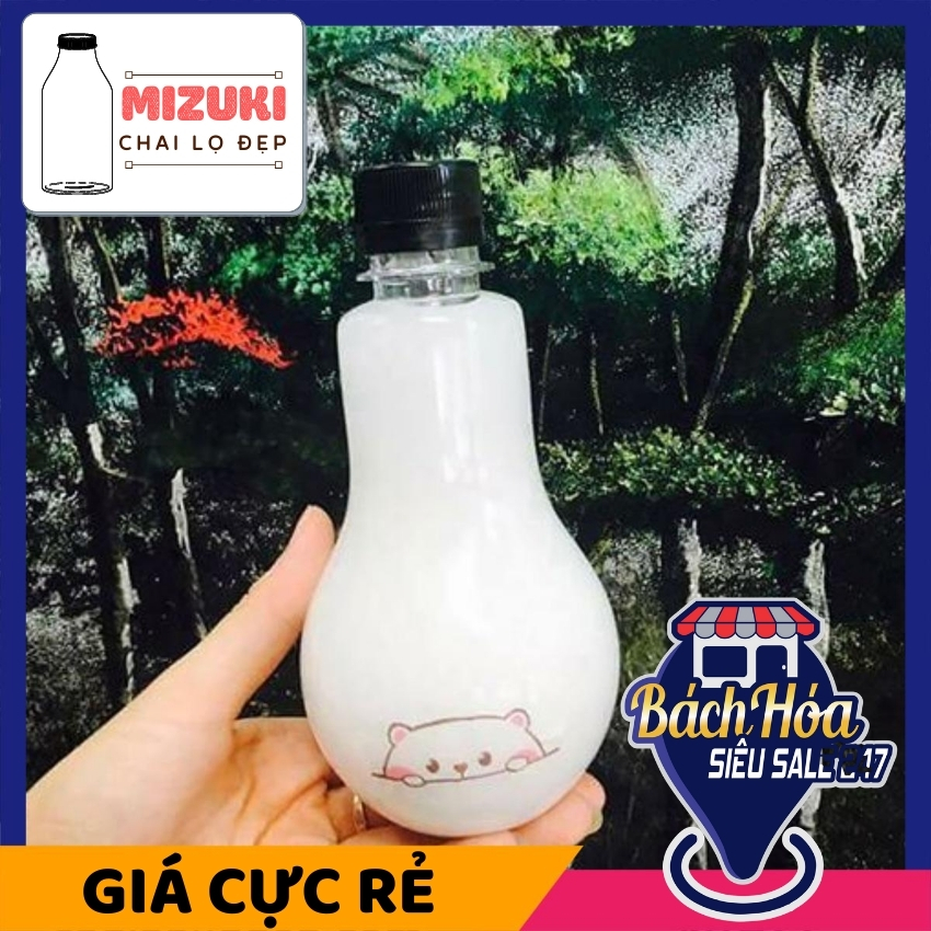 [SIÊU SALE] [COMB 5 CHAI] Chai Nhựa MIZUKI 330ml - BÓNG ĐÈN [MBD330] + Quà Tặng Tem dán chai/ Phiếu ship hàng in sẵn