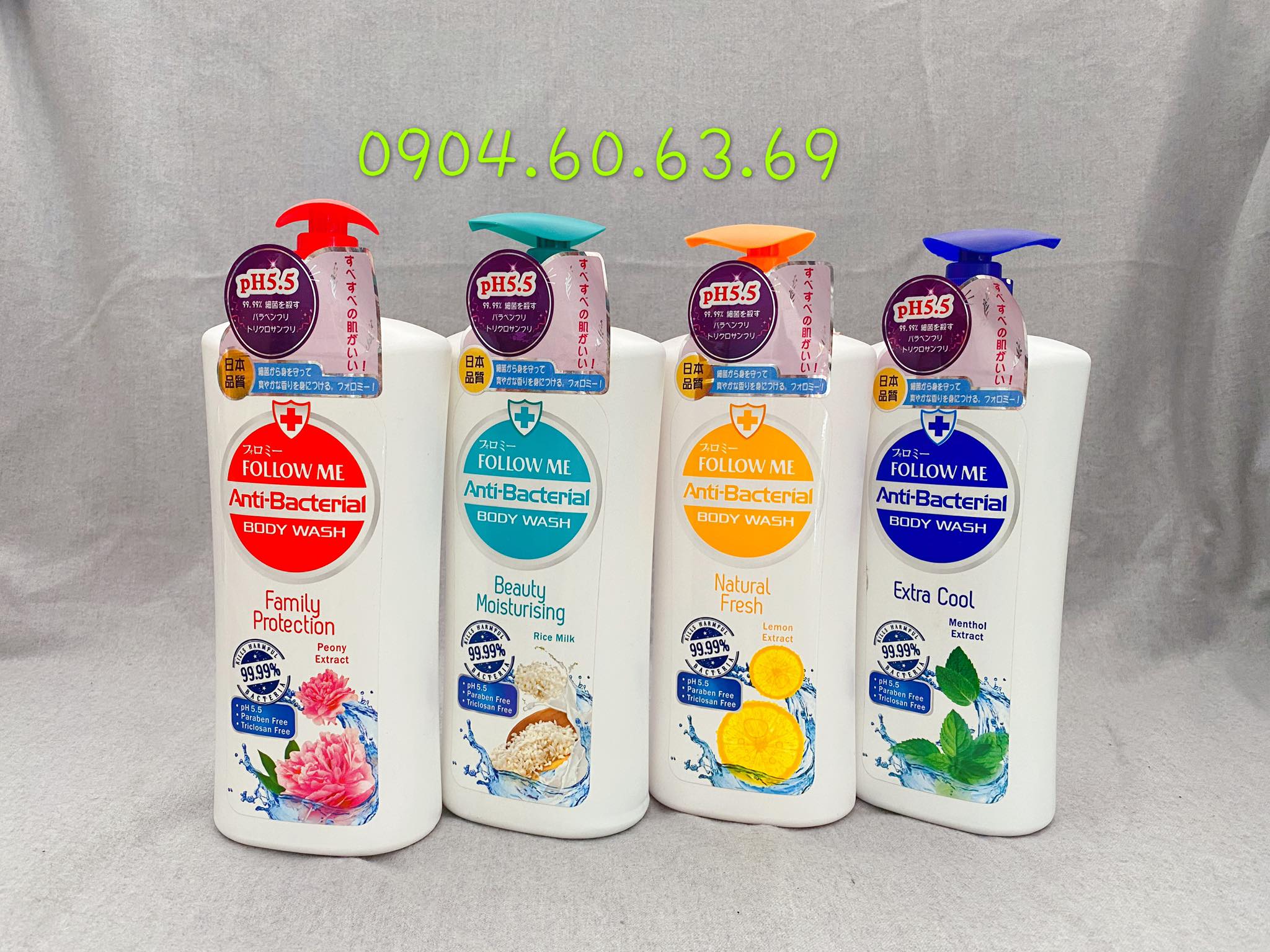 Sữa tắm diệt khuẩn follow me 1000ml malaysia