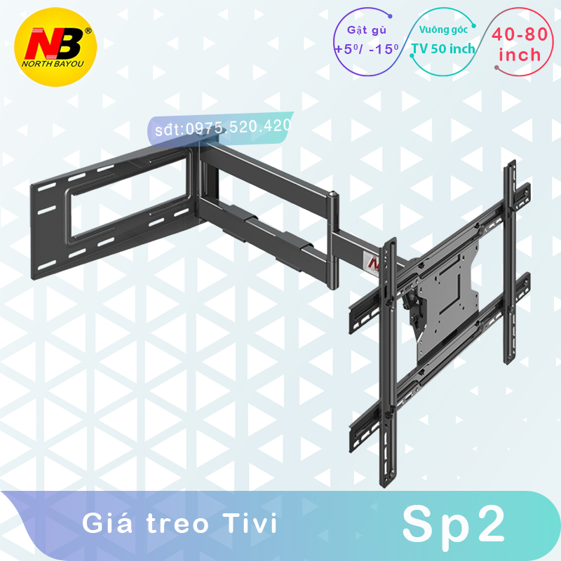 SP2 Giá Treo Tivi Xoay Vuông Góc - Khung Treo Tivi – [Màn hình 40 - 70 Inch] [Xoay 90 Độ với tường]- Hàng cao cấp