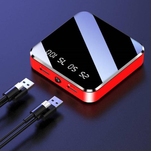 [HCM]PIN SẠC DỰ PHÒNG POWER BANK 10000MAH - PIN THIẾT KẾ MẶT GƯƠNG CAO CẤP MINI PIN SẠC DỰ PHÒNG ĐÈN LED HÌNH VUÔNG - PIN SẠC DỰ PHÒNG - SẠC DỰ PHÒNG