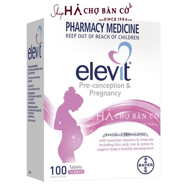 Vitamin Tổng Hợp Cho Bà Bầu ELEVIT - Pharmacy Medicine 100 Tablets