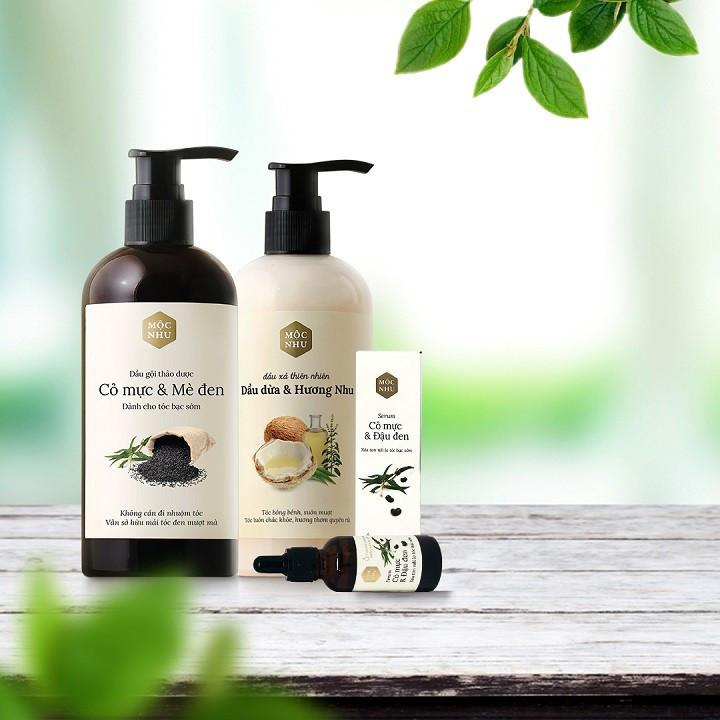 [HCM]✅MỘC NHU✅Combo Serum & Dầu gội Cỏ Mực Mộc Nhu và dầu xả Dầu Dừa Hương Nhu