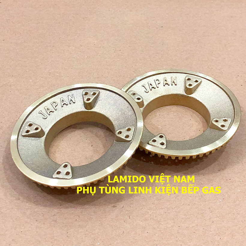 2 Đầu đốt bếp ga Sen Đồng, Mâm chia lửa bếp gas 43 - 78mm JAPAN  - (Linh kiện phụ tùng) - [ PHỤ KIỆN BẾP GA ]