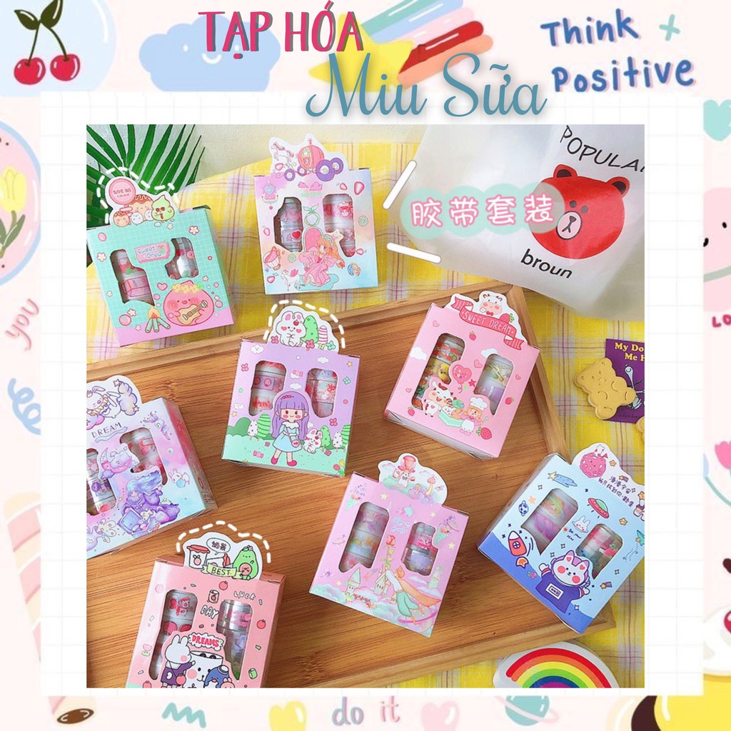 Hộp 10 cuộn washi dễ thương nhất vịnh bắc bộ - MiuSua