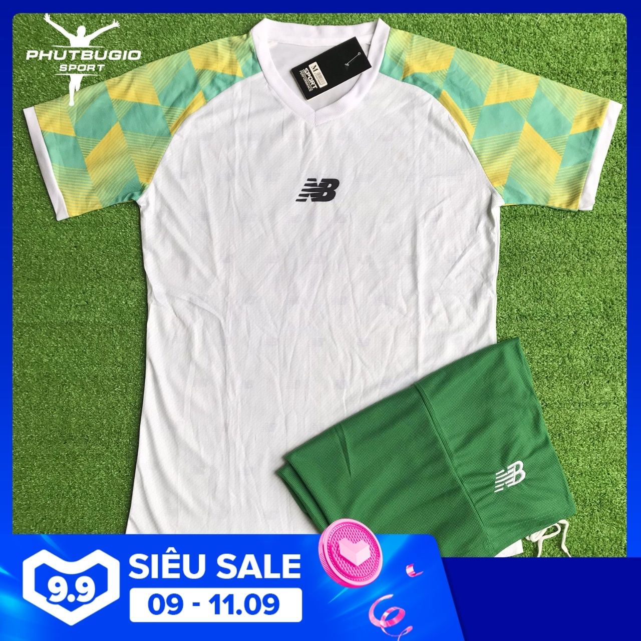 [ẢNH THẬT] Bộ quần áo bóng đá NB KHÔNG LOGO / NB05 mới nhất chất liệu DỆT KIM CAO CẤP - Quần áo bóng đá chất tốt / Phút Bù Giờ Sports