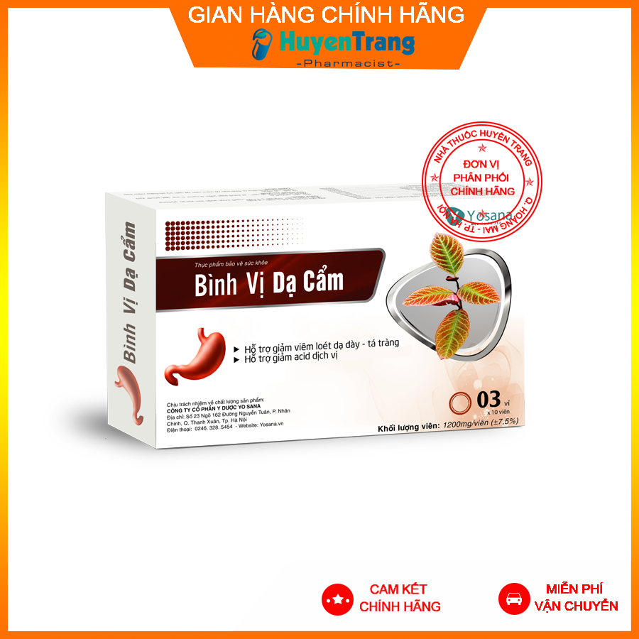 Bình vị dạ cẩm giúp giảm viêm loét dạ dày, trào ngược