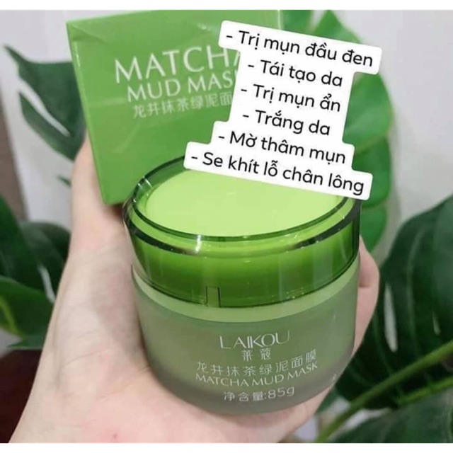 Mặt Nạ Macha Trà Xanh Laikou ( Tặng Kèm Cọ Xinh Xắn )