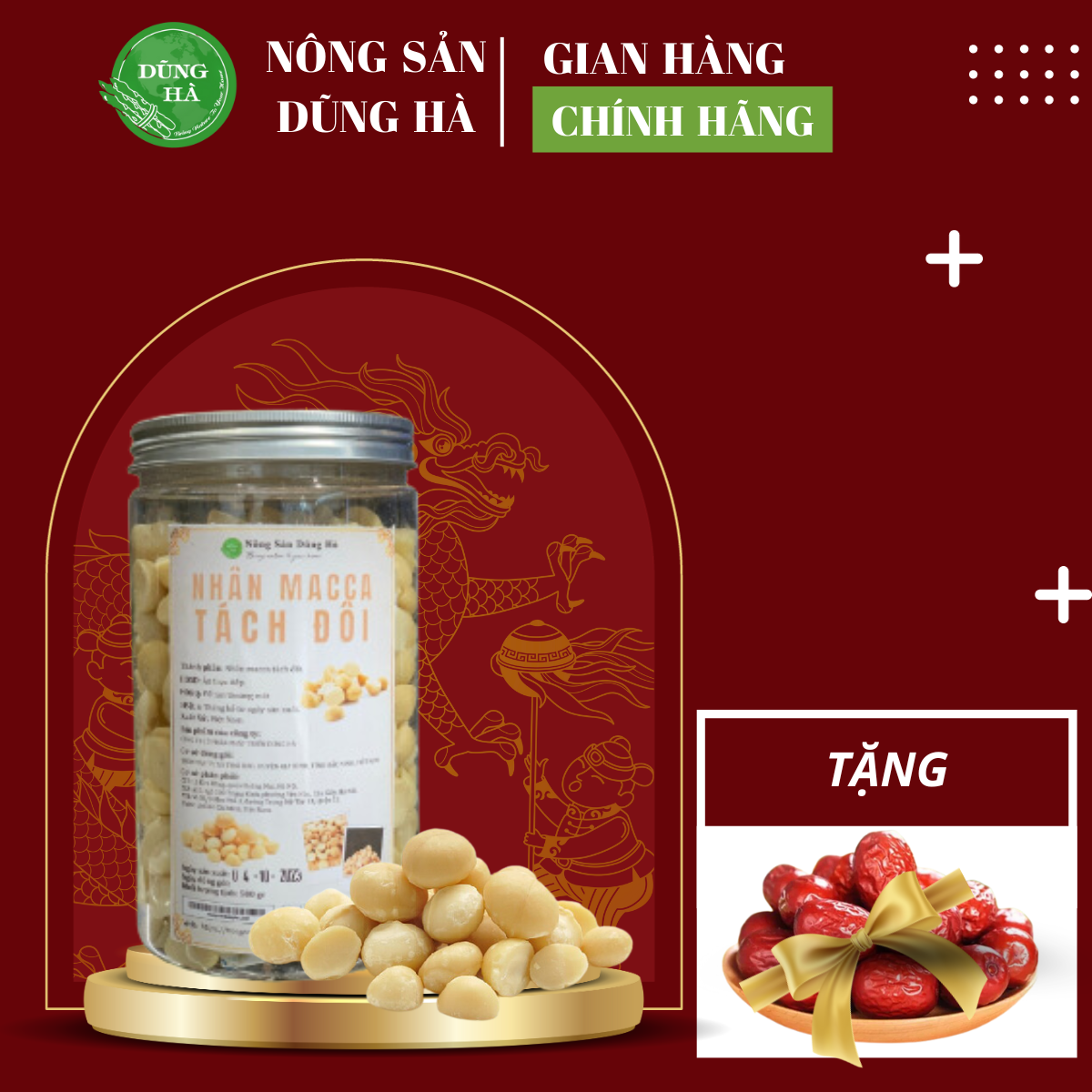Nhân macca vỡ đôi đóng hộp tốt cho sức khoẻ