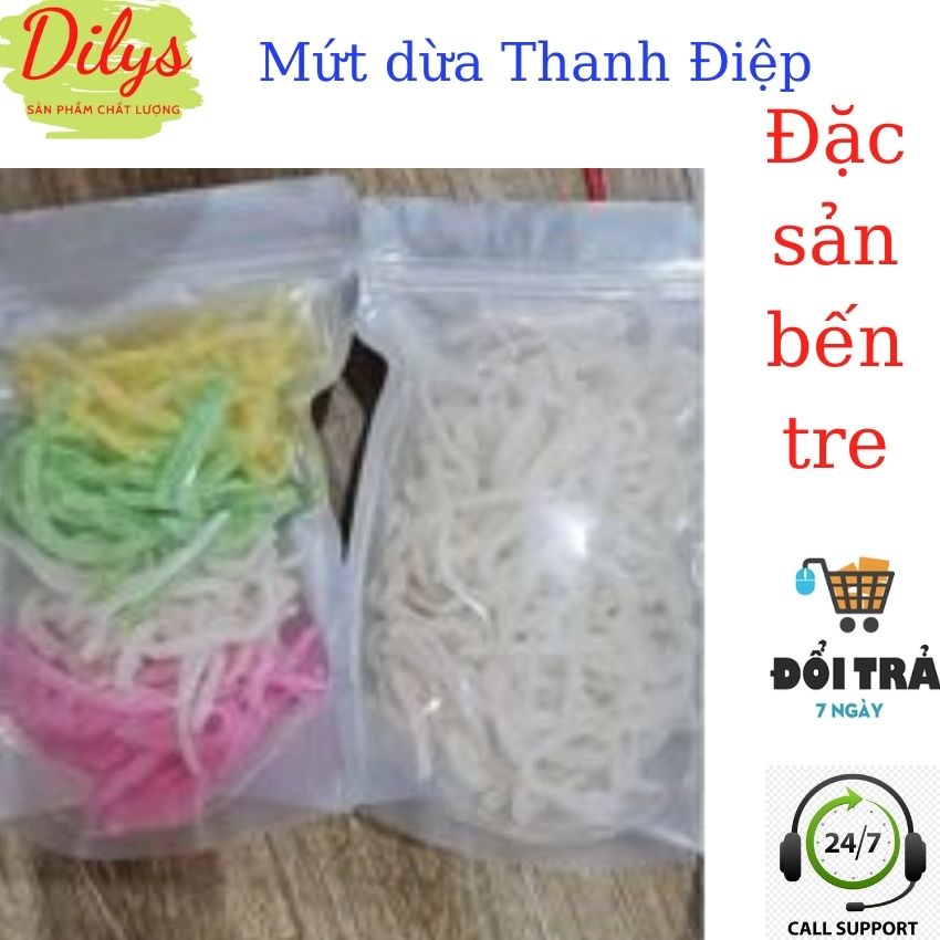 500 gam mứt dừa non Thanh Điệp Đặc sản Bến Tre Dilys 226 DL13 dẻo, ngon, ngọt nhẹ, không ngọt gắt, không ngán
